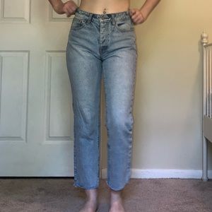Brandy Melville High Rise Straight Leg Jeans.
